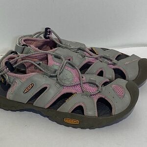 Keen Kids' Pink Gray Newport H2 Mesh Drawcord Outdoor Flat Sandals Size 4